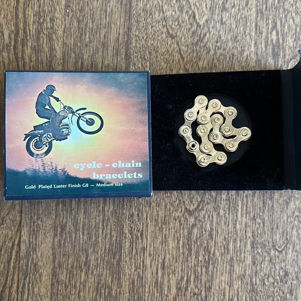Vintage Gold Plated Cycle bracelet
